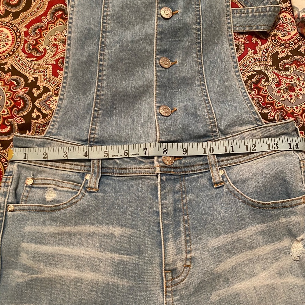 Celebrity Pink Distressed Denim Overall Size S - Picture 10 of 12